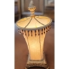 Image 2 : Pair of Beaded Trim Pacific Rim Lamps 16 T to Top of Finial 