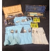 Image 1 : Horn Handled Carving Sets w/ Storage Boxes, Collector Spoons, Assorted Cutlery: 1847 Rogers Bros. 