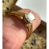 Image 5 : Stamped 10K Yellow Gold Diamond Solitaire Size 5 w/ Appraisal Paperwork 