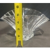 Image 7 : Three Clear Cut Glass Fan-Shaped Bowls