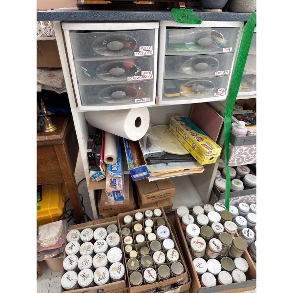 pliers, scissors, tape, tape, gun, snipe, screwdrivers, wire, or staffs, hammers, paints, and more