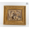 Image 1 : Frame Of Decorative Bas-Relief Sculpture Depicting Two Horses, 24''INCHES HEIGHT , 27''INCHES WIDTH