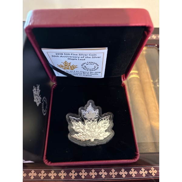 2018 $20 30th Anniversary of the Silver Maple Leaf - Pure Silver Coin