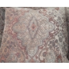 Image 12 : Ornate Oversized Loveseat With Feather Pillows and Cream-Rust Fabric