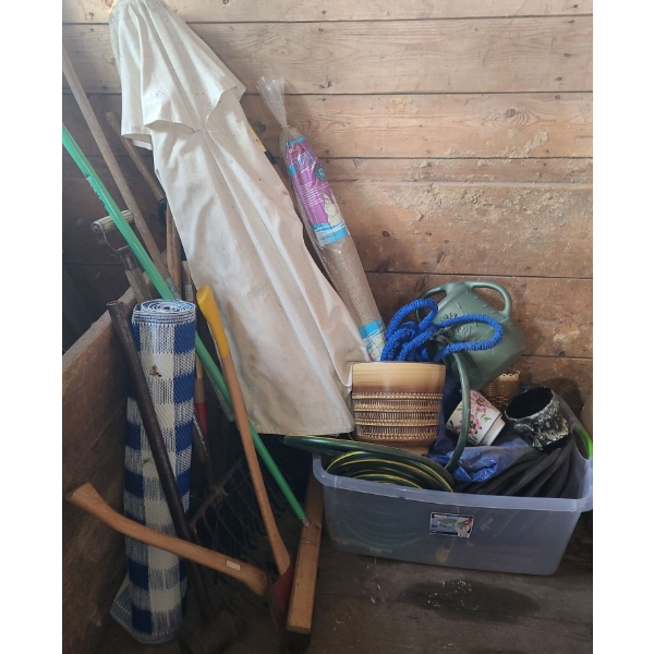 - Garden Essentials: Outdoor Tools, Patio Umbrella, Hose, Flower Pots and More!