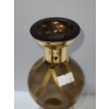Image 6 : Vintage Frosted Glass Decanter w/ Gold Design 12.5 T, and Five Matching Shot Glasses