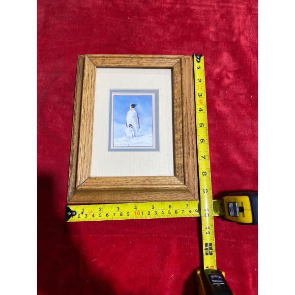 Penguins Painting Print by Konzen (2.25" x 3.35" Inches Before Frame)
