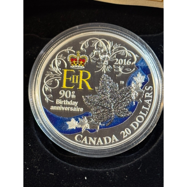 2016 $20 Silver 31.39g A Celebration of Her Majesty's 90th Birthday - Pure Silver Coin

