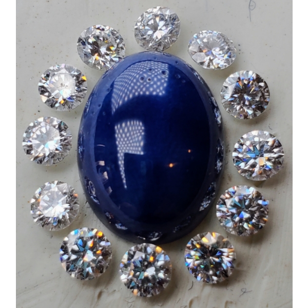 Star Sapphire & Moissanite Parcel (16.8 ct total)