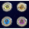 Image 1 : 2011-2012 Full Moon 92.5% Sterling Silver and Niobium 4-Coin Set in Display Case - #3
