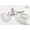Image 1 : Silver-Plated Entree Dish With A Lid/Wood Handle Silver-Plated Round Serving Tray WMF Ikora And More