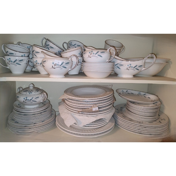 Dinnerware "Snowhite" by Johnson Bros and Some White Royal Linen Plates