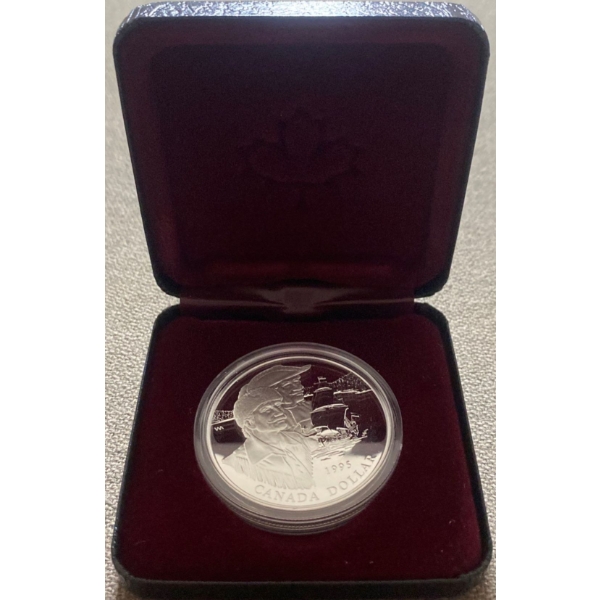 1995 Coin 300th Anniversary of the Birth of Pierre Le Moyne D'Iberville 50% Silver 25.175 Grams