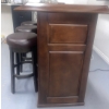 Image 3 : Unique Portable Wooden Bar w/Trio of Stools + RCA Mini Fridge (Great Cond)