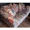 Image 3 : Vintage Baker Furniture - Floral Sofa / Hide A Bed 75" w/ Assorted Accent Pillows / Cushions 
