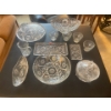 Image 1 : Pinwheel Crystal, Salad Bowl, Serving Tray, Dessert Cups (4), Serving Trays, Butter Dish, Candy Dish