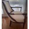 Image 2 : Regency Style Mahogany Upholstered Parlour Chair # 2 - 31x31x43 