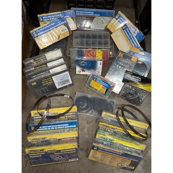Collection Of Automotive Parts-  Fasteners, Pins, Seals, Fuses & Components