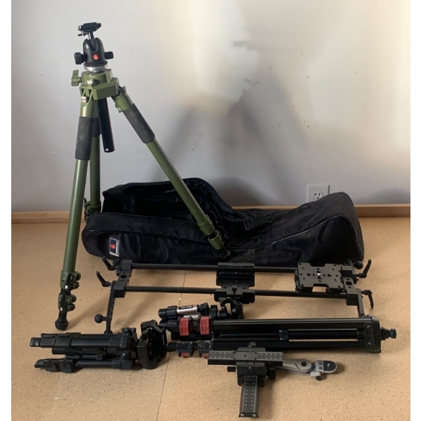 Monrotto Army Green Tripod w/ Mount Duffle Tripods of All Sizes