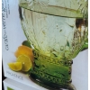Image 2 : Provence Style Green Glass Pitcher and 4 Matching Drinking Glasses (New in Boxes)