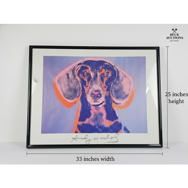  Framed Art Print Titled "Portrait of Maurice" By Andy Warhol 25''INCHES IN HEIGHT