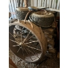 Image 1 : Tires and stacked wood 4x4 /4x6 mini motor and extension cord 