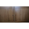 Image 1 : Wood Buffet Table With Keyed Lower Cupboards, 47x37x16 Inches