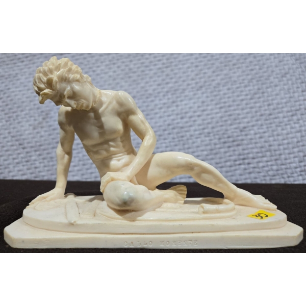 Santini Sculpture Wounded Man 8 Inches Long 5 Inches Tall