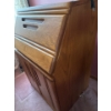 Image 5 : Pair of Wooden Side Tables (24W, 35T Each, One Has Damage) w/ Pair of Lamps 