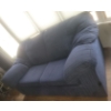 Image 2 :  Upholstered Fabric Navy Blue Love Seat  74w x 39d x35 tall