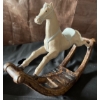 Image 2 : Vintage Equestrian Riding Helmet w/ Decorative Rocking Horse 