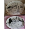 Image 1 : Pair of Decorative Plates w/ Barns 13 X 10