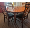 Image 11 : Stunning Mid Century 10 Piece Teak Dining Set - 3 Extenders 6 Chairs 