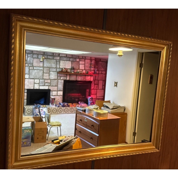 Gold Trimmed Mirror - 41x31