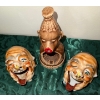 Image 2 : Rare Ceramic Hobo Ashtrays-Hand Painted Clowns Art Deco  Novelty Ashtrays