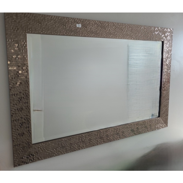Metal Pebble-Look Mirror 35 X 23 