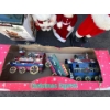 Image 3 : Santa statue 28” and Christmas express train Christmas globe and a small statue set Mrs. Claus and M