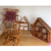 Image 1 : Wooden Playhouse - Stunning Wooden Playhouses (Lg is 23.5W, 15T) + Rocking Chairs (Lg 14W, 25L, 25T)