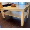 Image 2 : Modern 2 Tiered Coffee Table - Ikea Lack 35x22x17 White Finish 