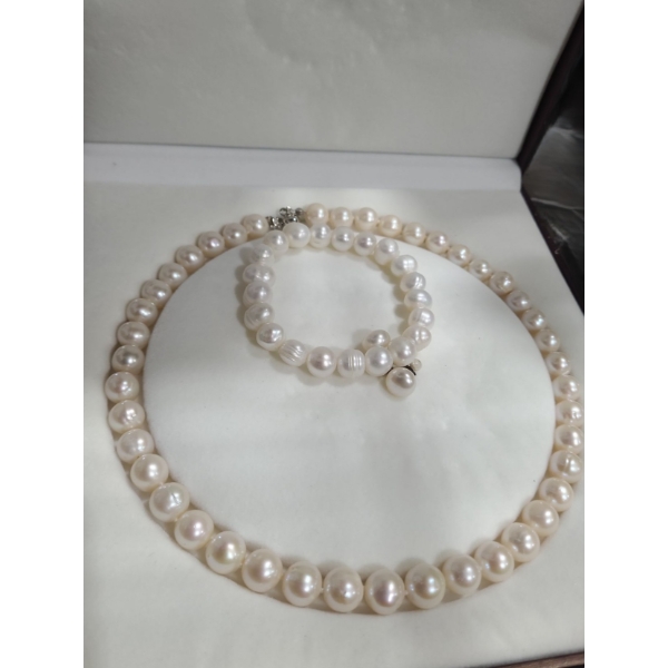 Freshwater Pearl Set- Necklace, Bracelet, Earrings