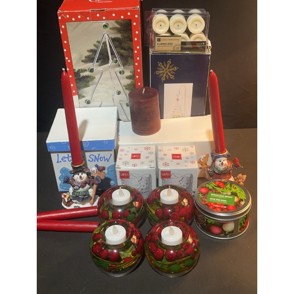 Holiday Candle Holder and Decor Collection