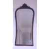 Image 1 : Wall-Mounted Mirror with Ornate Wood Frame, Approx. 40 x 20 Inches