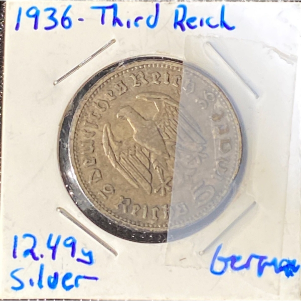 1936 Third Reich Silver Coin