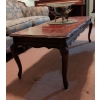 Image 2 : French Provincial Mahogany Queen Anne Style Coffee Table w/ Centerpiece 47 x 17