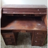 Image 2 : Secretary Style Desk w/ Roll Top and Storage Drawers 50 W, 28 D, 45 T 