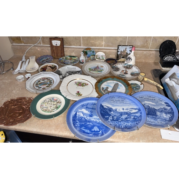 Souvenir Collector Plates and Trinkets