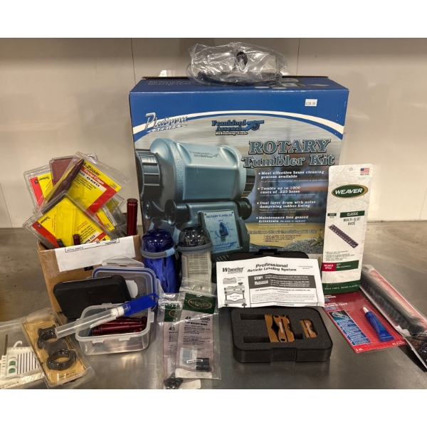 Frankford Arsenal Reloading Tools Rotary Tumbler Kit- Dual Layer Drum & More