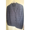 Image 1 : Armani Collezioni Men's Two-Button Blazer in Gray Checked Pattern