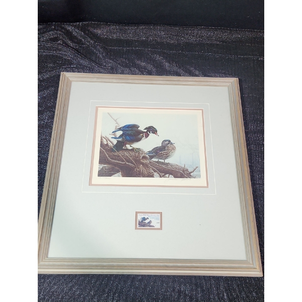 "Woods Duck - Spring Mist" Signed Micheal Dumas Print 