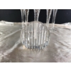 Image 3 : Glass Optic Swirl Champagne Flutes and Glass Candlestick/ Bud Holder